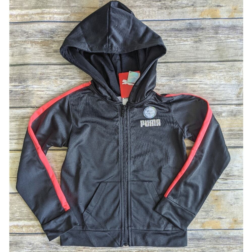 Nwt Puma Sleeve Stripe Track Jacket sz 6 girls